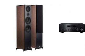 YAMAHA R-N600A + HECO AURORA XT 1000 orzech